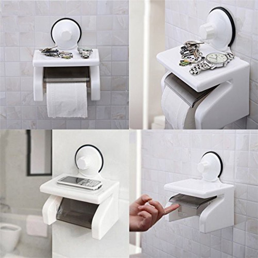 Wall mounted Bathroom Roll Paper Holder Waterproof Plastic Toilet