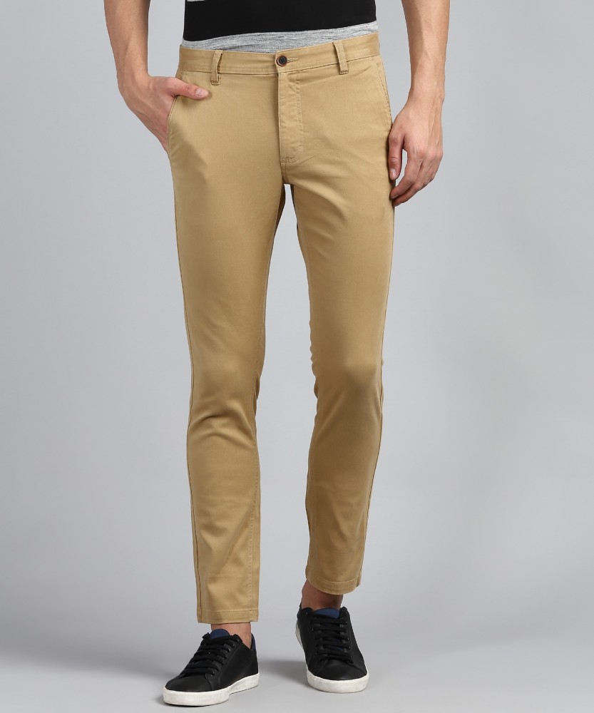 Buy Indigo Nation Men Beige Slim Fit Trousers  Trousers for Men 298603   Myntra