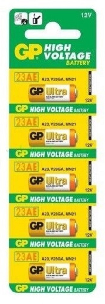 INVENTO 15pcs 23AE 12V Alkaline Battery Non Rechargeable High Voltage Cell  Car Remote A23, V23GA, MN21