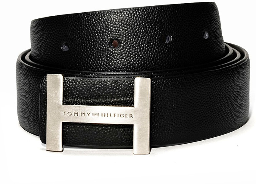 TOMMY HILFIGER Men Casual Black Genuine Leather Reversible Belt Black Brown Price in India Flipkart