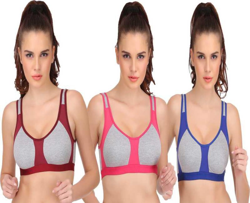 Buy online Pack Of 2 Solid Sports Bra from lingerie for Women by Elina for  ₹499 at 69% off