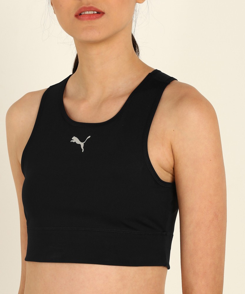 Puma Silver Sports Bra Size L - 57% off