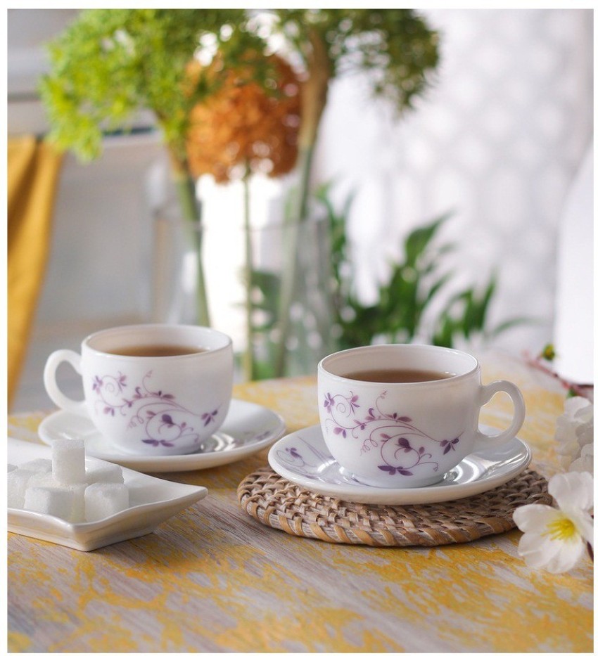 Buy online Laopala Opalware Cup With Saucer (set Of 12 Pcs) from