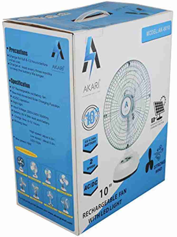 Akari rechargeable sale fan battery price