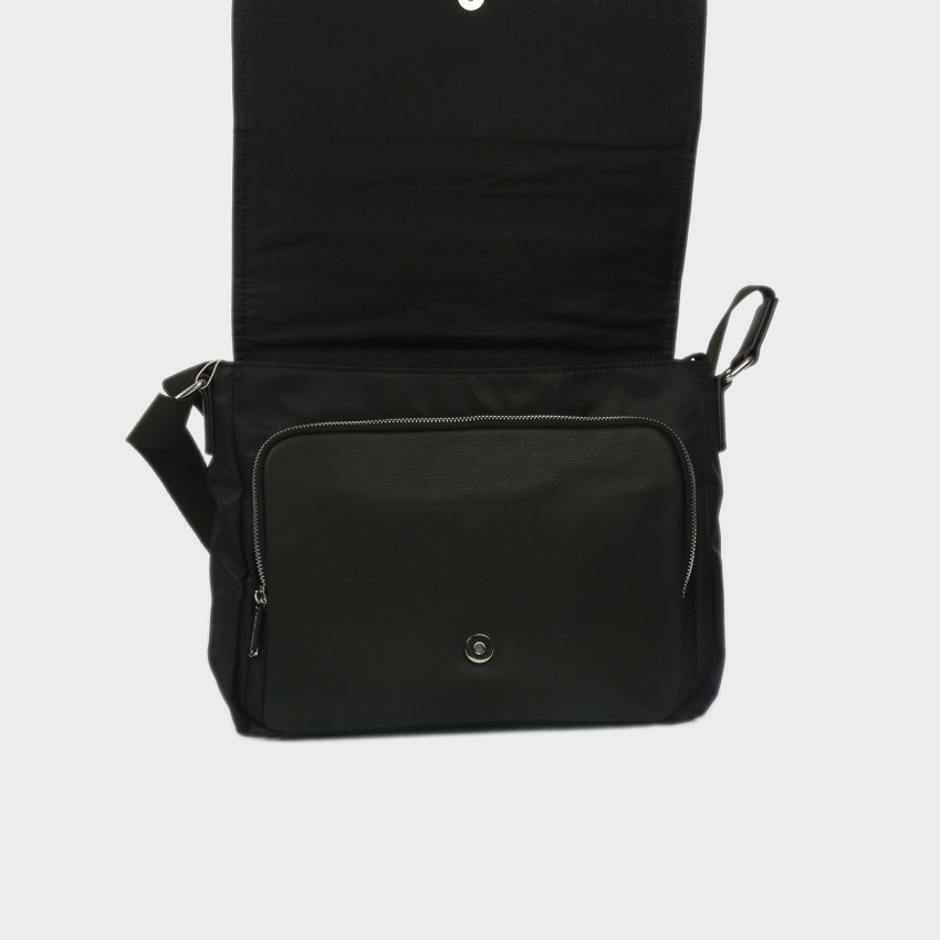 Designer Black & Grey Crossbody Bag By David Jones