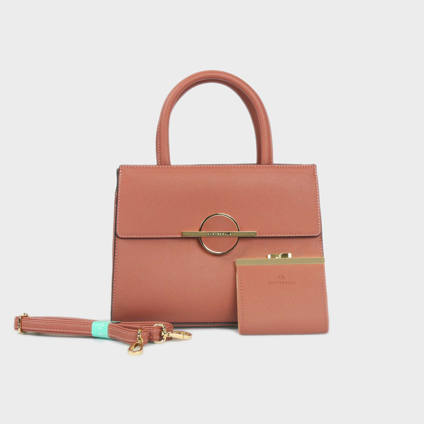 Buy Chrisbella Women Pink Handbag Pink Online Best Price in