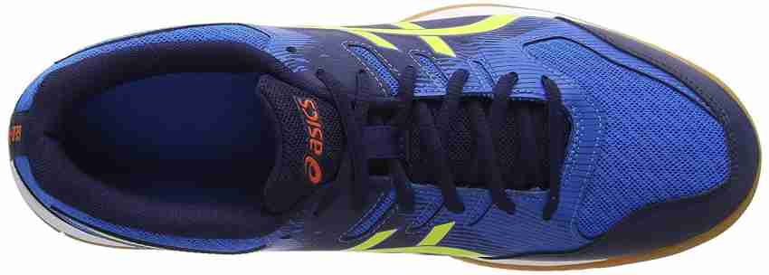 Asics gel rocket 9 men's shoes electric blue sour yuzu best sale