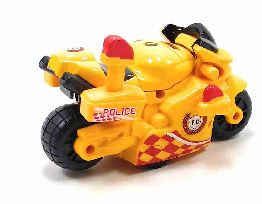 SaleOn Unbreakable Diecast Metal Sport Bike Police Bike Toy
