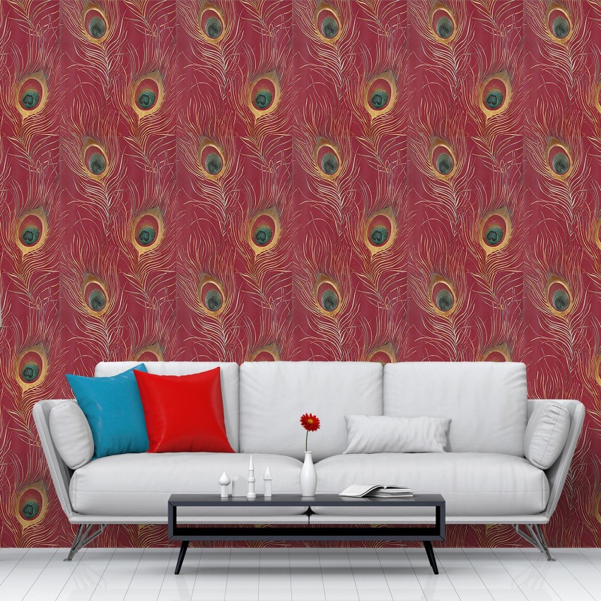 PVC Red Texture Wallpaper For Decorate The Home Hotel Walls