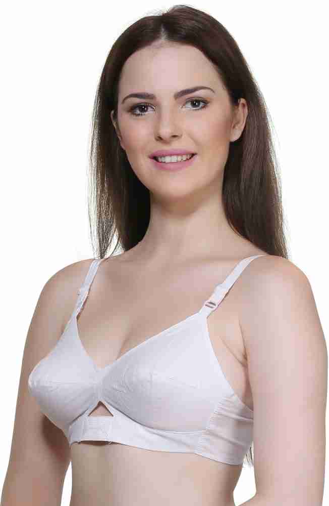 Buy Lady One Women White Cotton Blend Pack Of 2 Full Coverage Non Padded Bra  (34A) Online at Best Prices in India - JioMart.