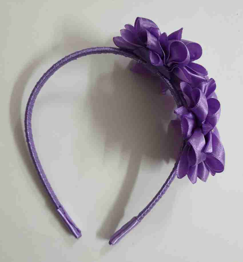 Purple flower hair deals band