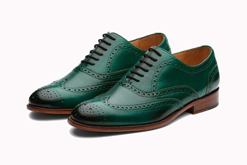 Green sale brogues mens