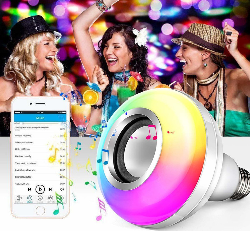 KIDACIOUS LED Bluetooth Smart Music Light Bulb Colored led Light