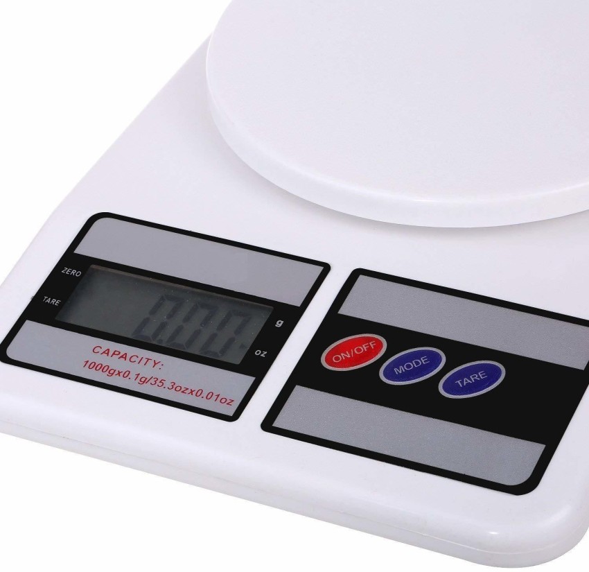 Electronic Kitchen Digital Weighing Scale, Multipurpose, White, 10KG / 1g 