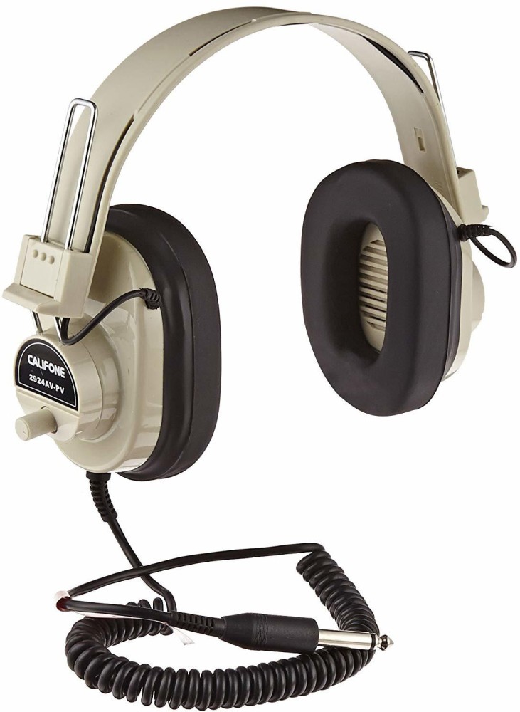 Califone Deluxe Mono Headphones with Volume Control Wired Headset