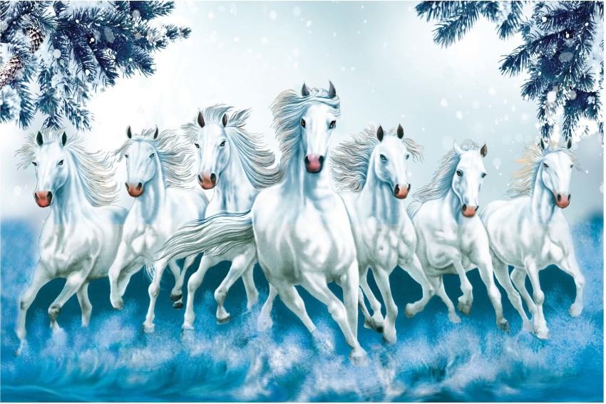 7 Horses Fine Art Canvas 72