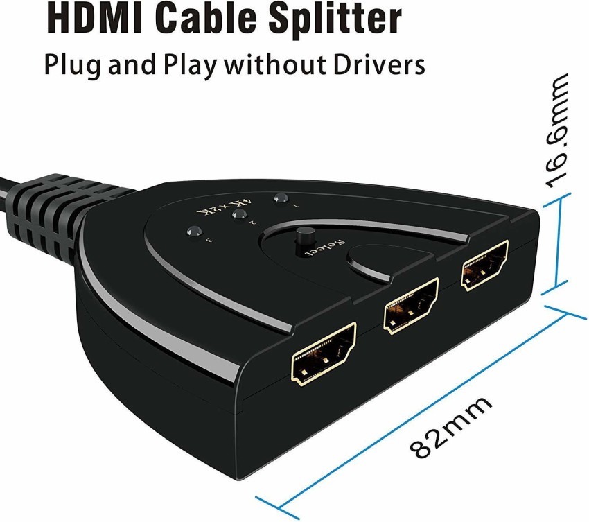 Buy LipiWorld® 3 Port HDMI Multi Display Auto Switch Hub Box Splitter 1080P  HD TV Adapter Cable 3 in 1 Out hdmi Switch(3 Port Hdmi Cable) Online at Low  Prices in India 