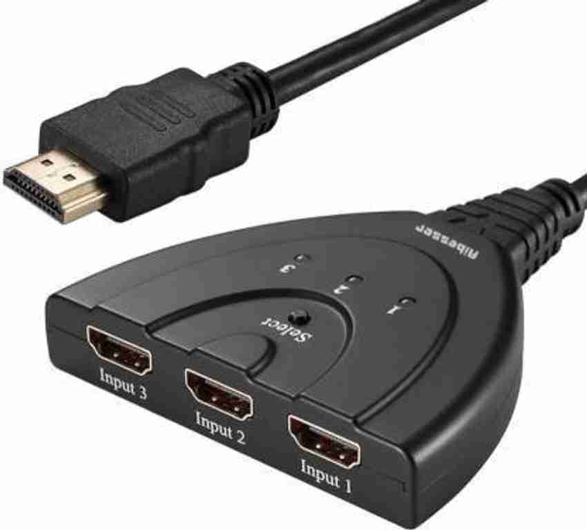 Vooy TV out Cable HDMI Switch 3 Port 4K HDMI Switch 3 in 1 Out with High Speed Switch Splitter Pigtail Cable Supports Full HD 4K 1080P 3D Media