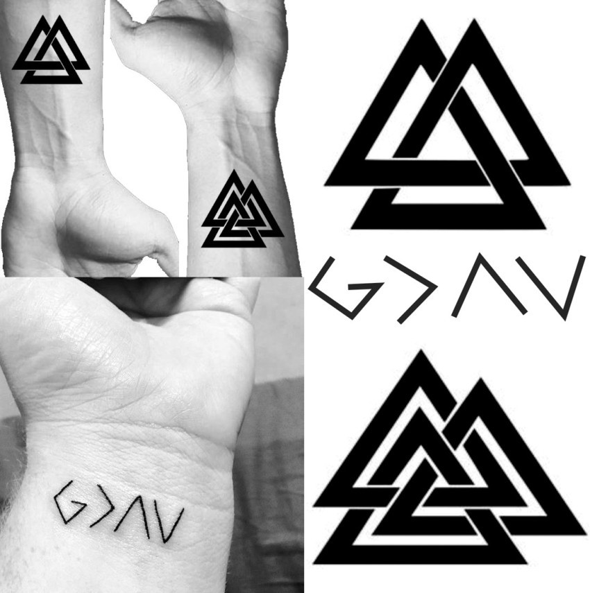 Customize triangle tattoo With sand timer with 3 script words Tattoo by  artlineartist For tattoo  Instagram