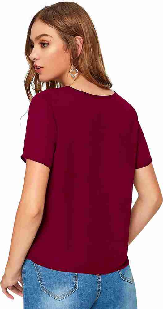 Buy online Women's Straight Round Neck Top from western wear for Women by  Mayra for ₹439 at 56% off