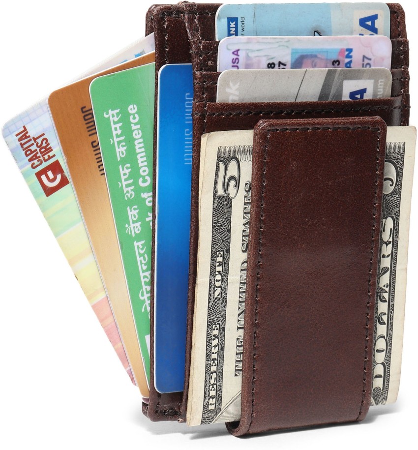 Brown Leather Money Clip Wallet - People Can't Stop Talking About US, Brown