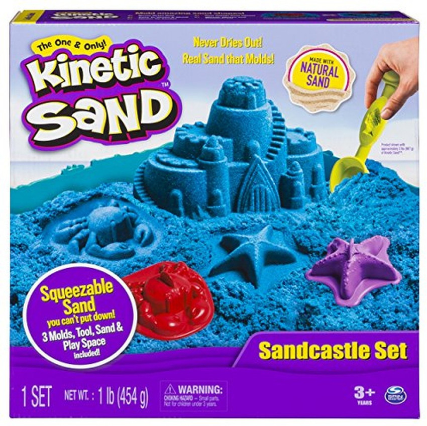 Kinetic Sand The One Only Sandcastle Set 1Lb Sand Molds Tools