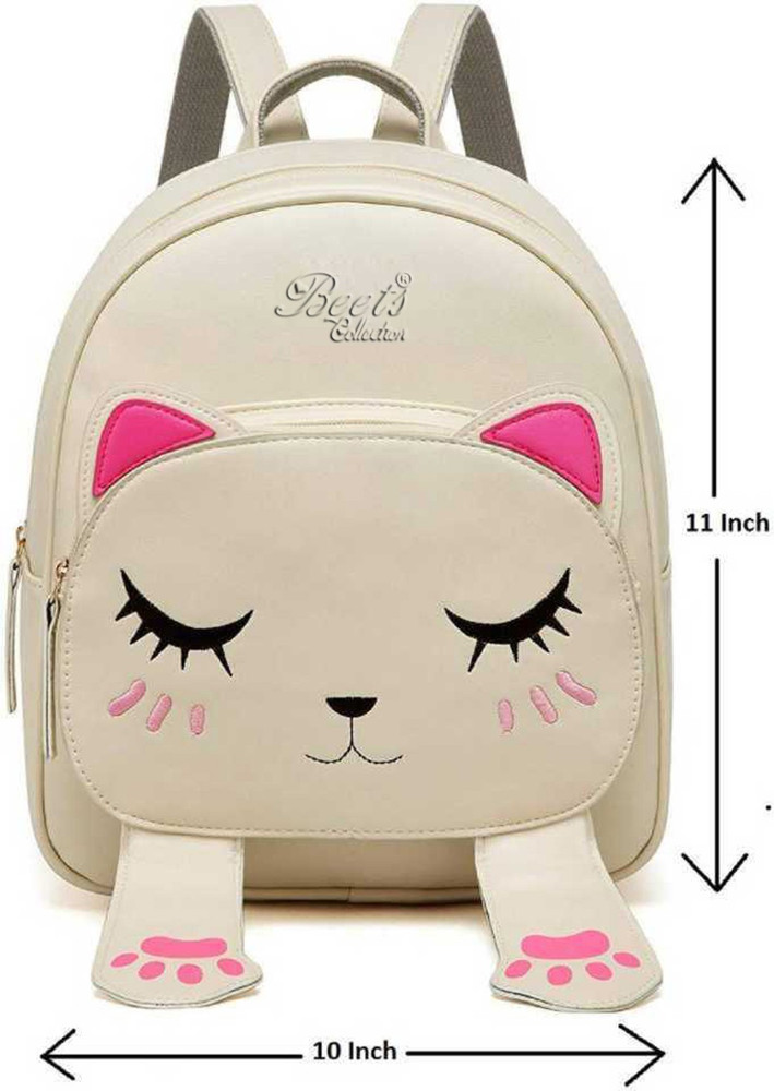 Beets Collection Girls Women s Backpack School college Bag Student Mini Shoulder pithu bag for girls 5 L Backpack White Price in India Flipkart