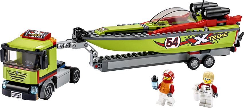 Lego truck sales with boat