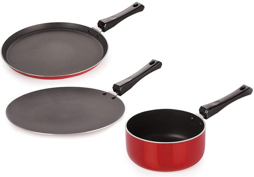 Dosa pan,NON - STICK DOSA PAN,Non-Stick Flat Dosa Tawa Set (Black