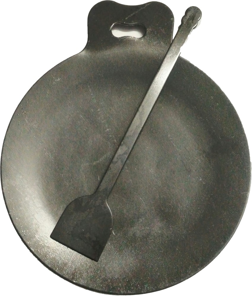 Iron Dosa Tawa, Pizza Pan, Roti Tawa with Ladle, 28cm