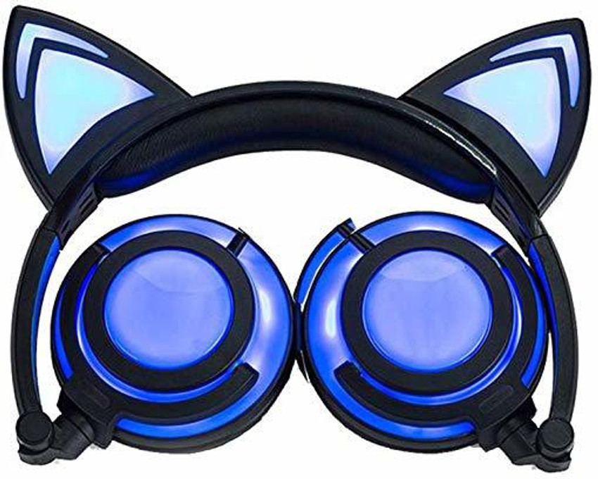 Eoncore Foldable Led Lights Cat Ear Headphones For Kids Teens