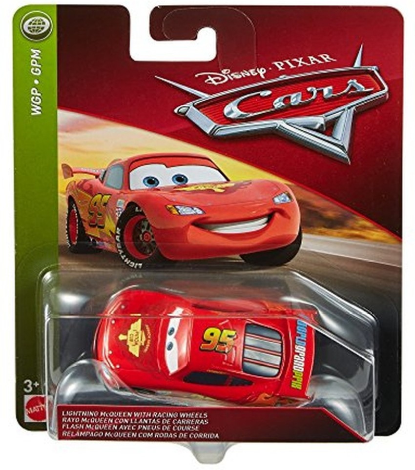 Disney Cars Pixar Cars Lightning Mcqueen With Racing Wheels