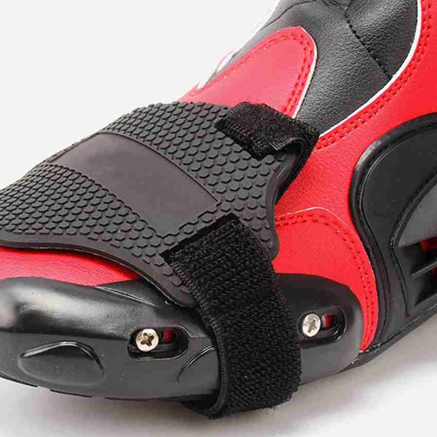 Shoe cover clearance for motorcycle riders