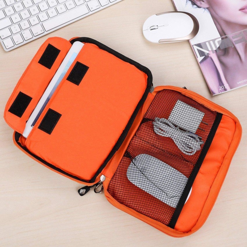 FLYLEAF Electronic Gadget Organizer Bag,Cables Digital Accessories  Organizer Bag ,Pouch for Travel(Grey) Orange - Price in India
