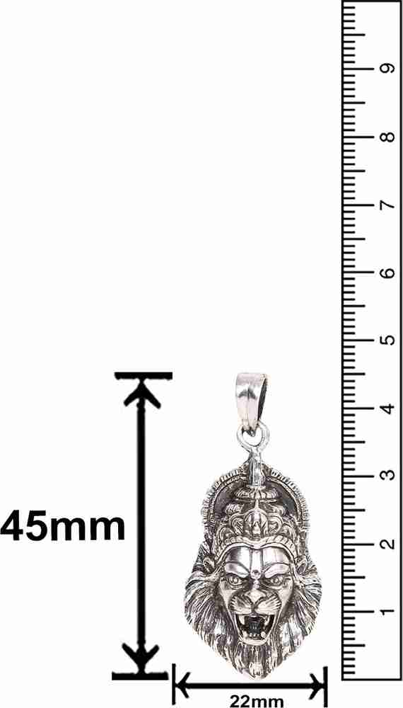 mahi Oxidised Laxmi Narasimha Swamy Unisex Pendant without Chain