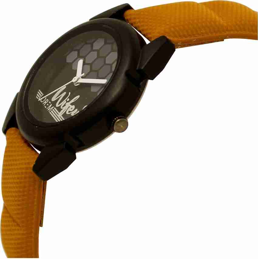 LOREM Couple Watches With Hubby Wifey Printed Dial Analog Watch
