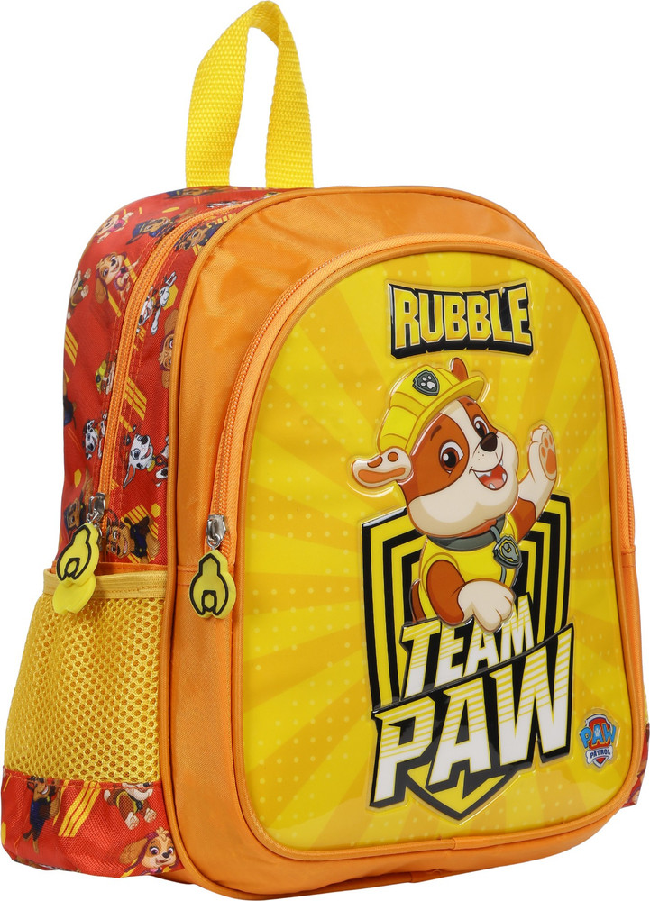 Flipkart.com | PAW PATROL Rubble 12 inch School Backpack Bag for Kids Girls  u0026 Boys, Age 3 to 4 Years Waterproof Backpack - Backpack