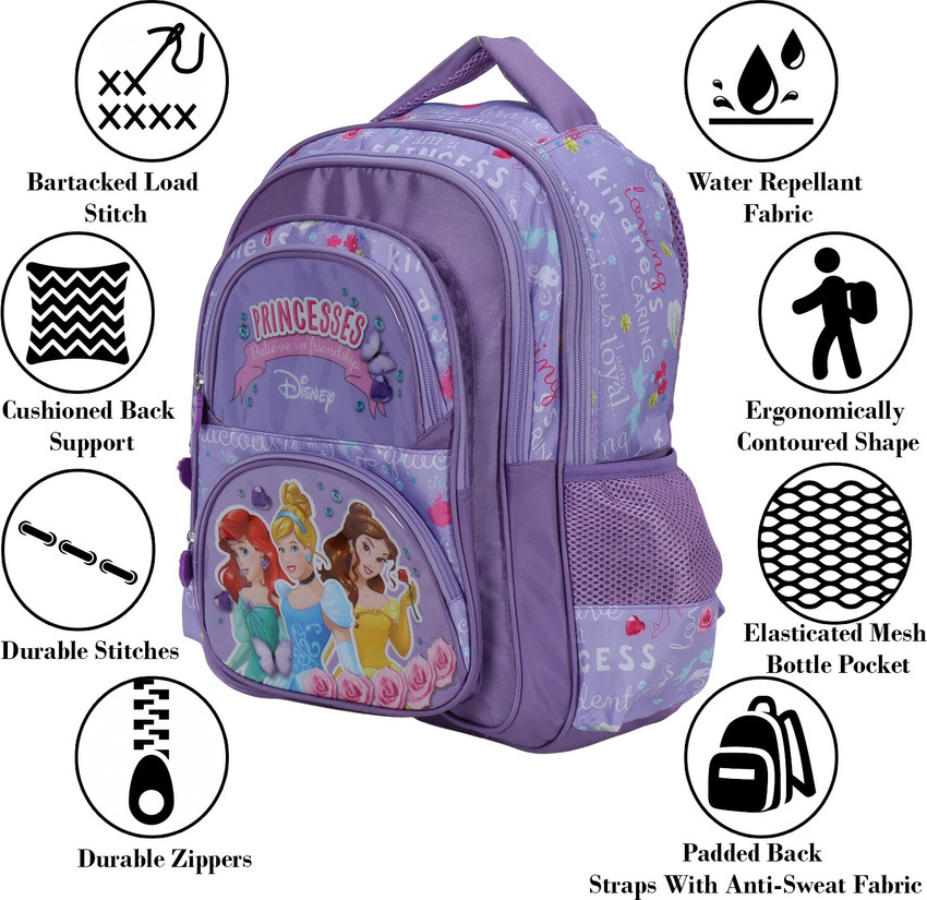 Flipkart Disney Princess Believe In Friendship 14 inch School Backpack Bag For Kids Girls Boys Age 3 to 5 Years Waterproof School Bag School Bag