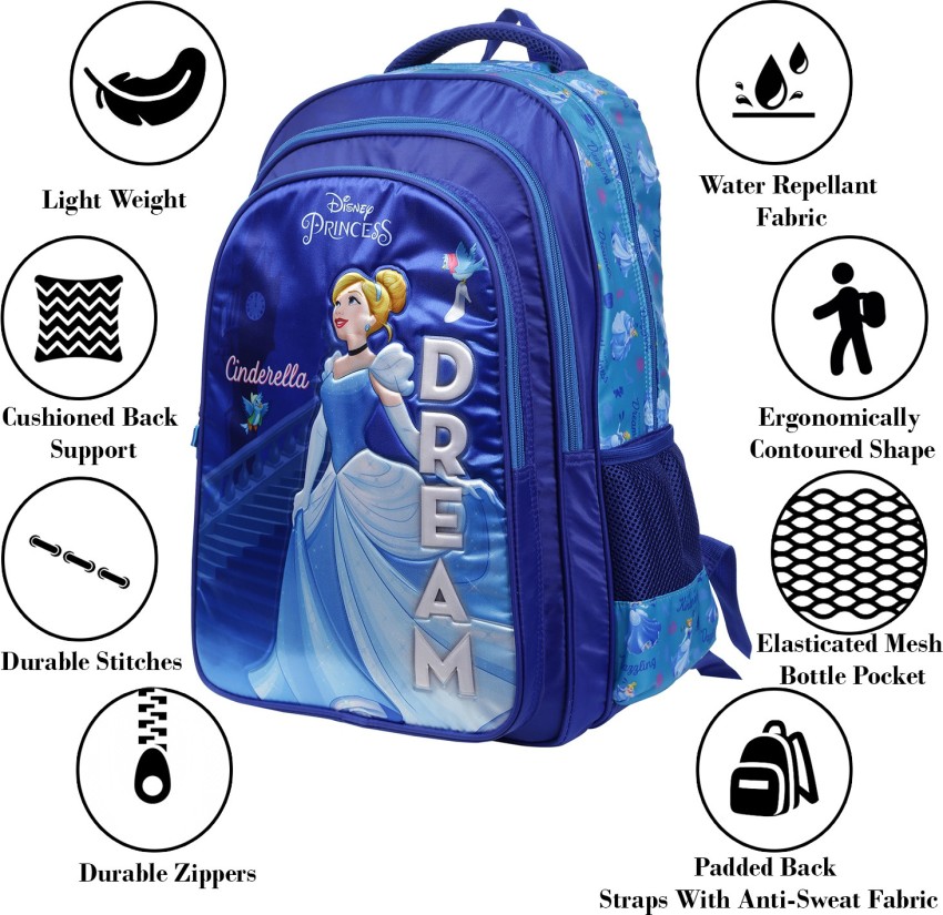 Disney Princess 16 inch Backpack for Girls 5 Piece School Lunch