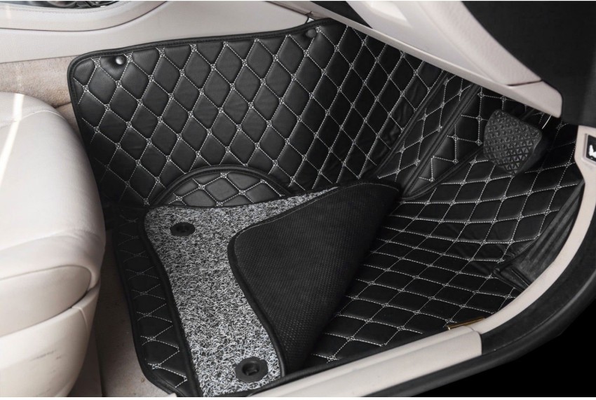 Buy Tata Altroz Floor Mats in Black & Brown Luxury Leatherite