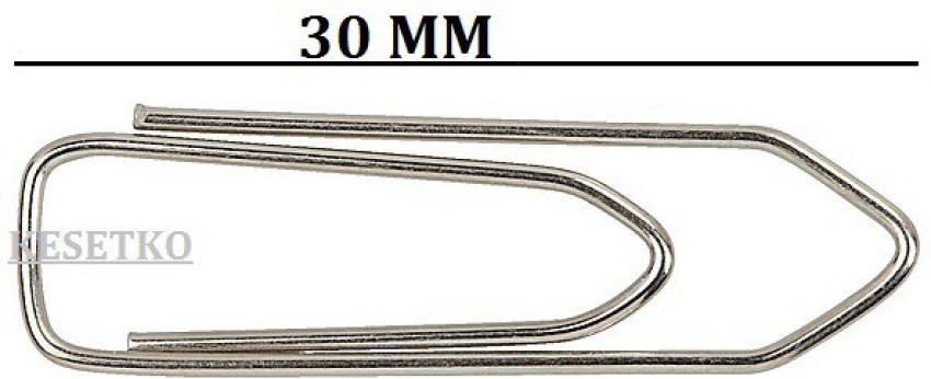 KESETKO Paper Clips 30mm Steel Paper Clips, U Clips, (120  Piece) Gem Clips, Stationery 