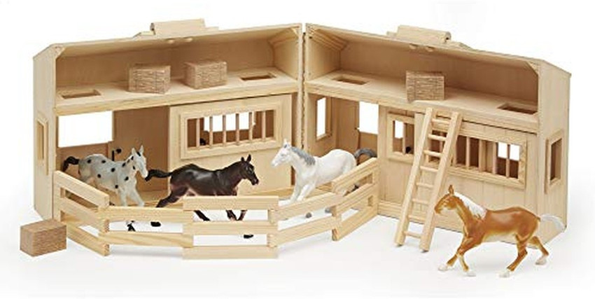 Melissa and doug wooden horse stable sale
