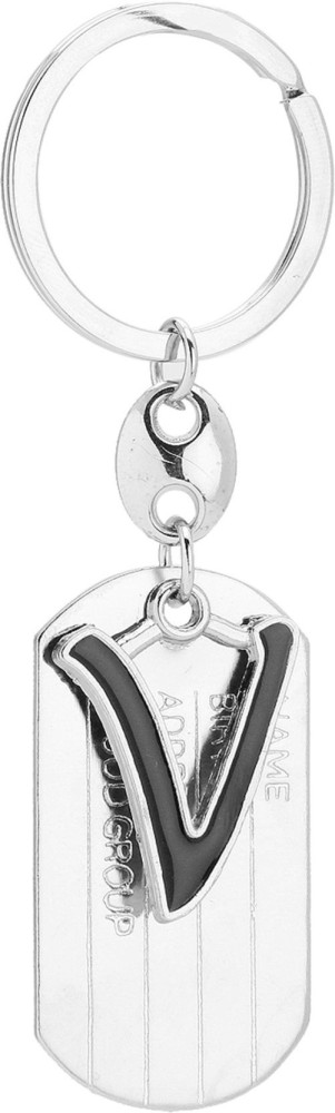 Keychain Initial Letter Key Chain Silver for Men Women Personalized  Alphabet Monogram Keychain for Car Keys