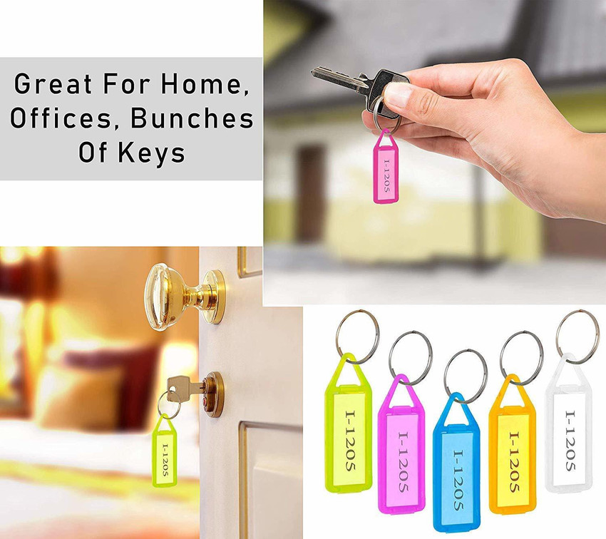 Key ring with cheap name tag