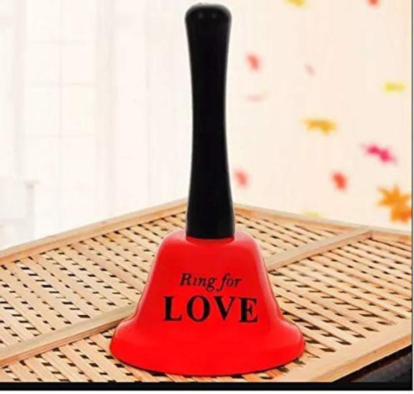 AR giftzadda Valentines Special Ring for a Kiss Bell with Stick Handle 5.1  inch Red Bell with Black Handle (Ring for a Kiss - Red) Key Chain Price in  India - Buy