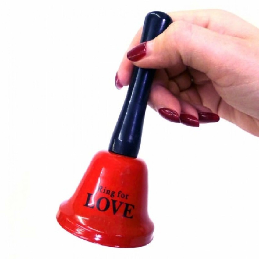 AR giftzadda Valentines Special Ring for a Kiss Bell with Stick Handle 5.1  inch Red Bell with Black Handle (Ring for a Kiss - Red) Key Chain Price in  India - Buy
