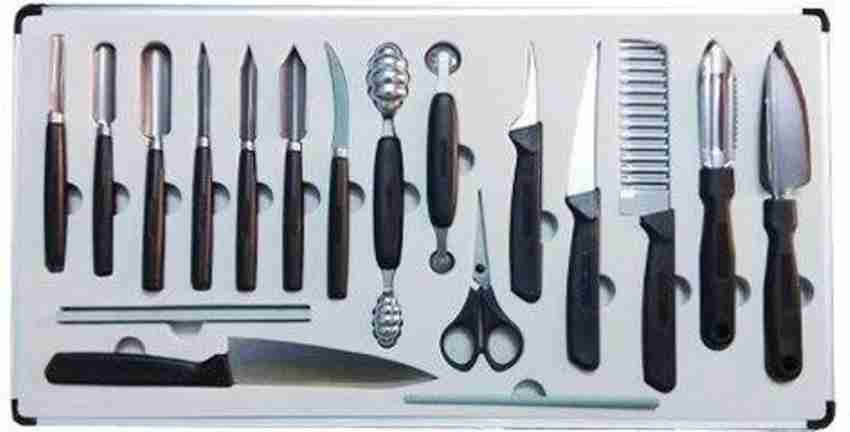 Flair 18 Pcs Fruits & Vegetable Carving Knife Tool Set Suitcase