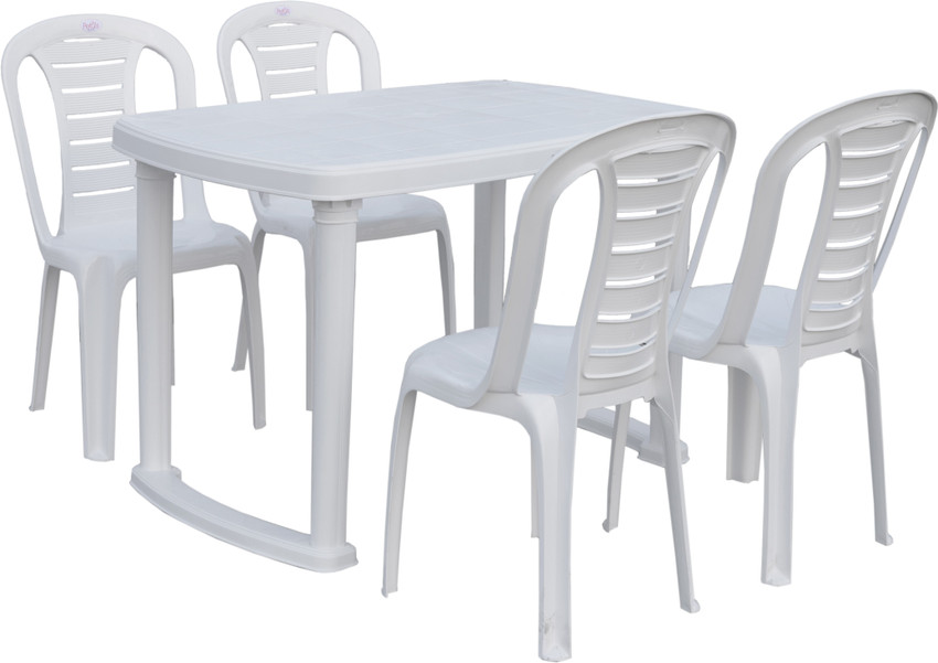 White plastic tables and chairs store