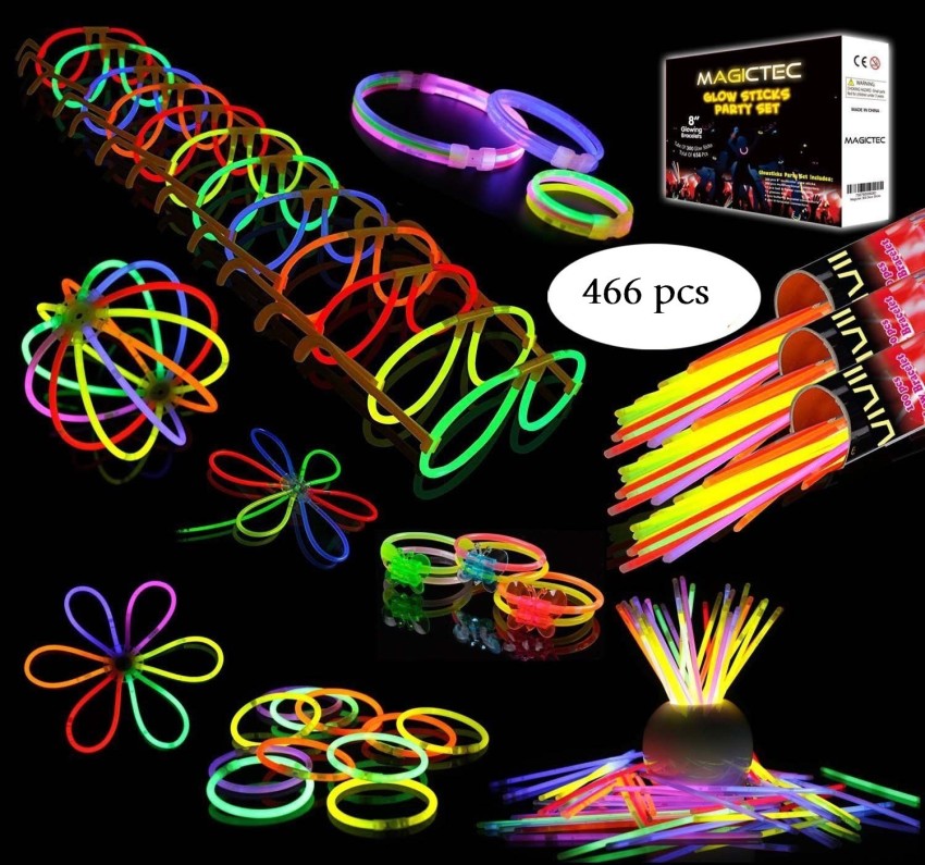 PartyballoonsHK Glow in The Dark Sticks Bands Premium Lumistick Bracelets  Assorted Colors ( Pack of 100) Party Glow Ornament Price in India - Buy  PartyballoonsHK Glow in The Dark Sticks Bands Premium