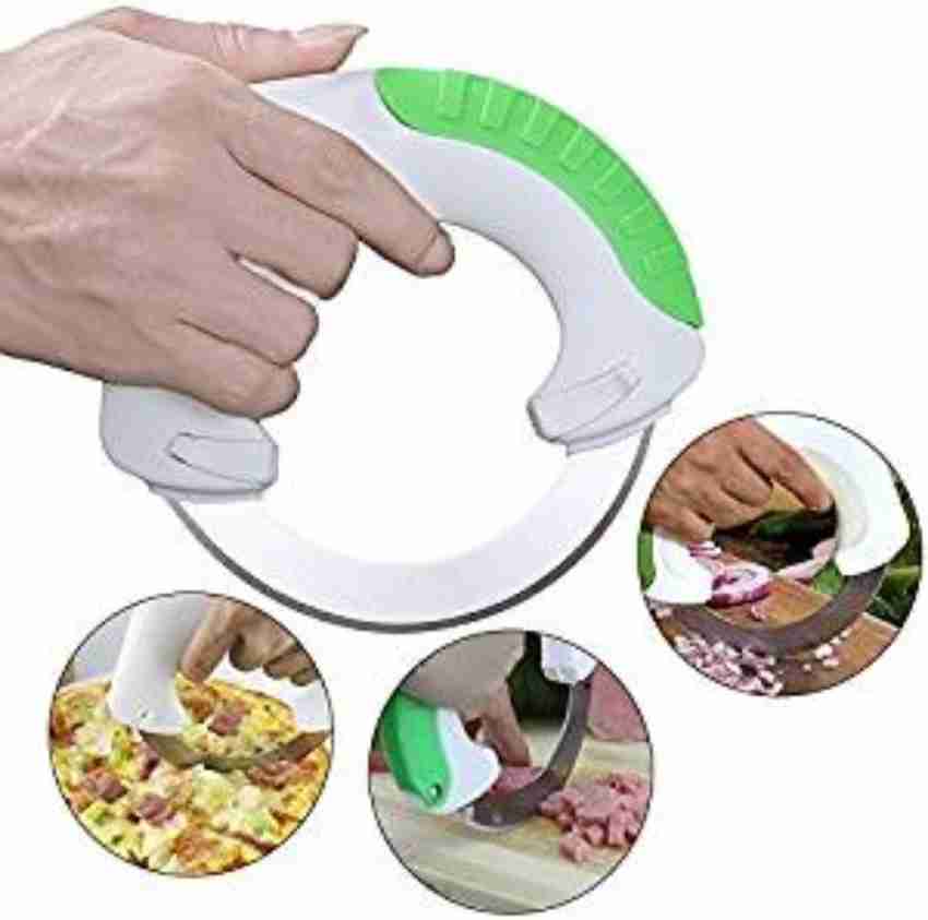 Round kitchen knife -Lettuce Chopper - Rolling Knife Circular Kitchen  Cutter, Great for Meat, Vegetables, Salad, and Pizza 